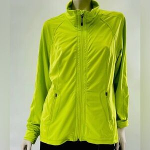 Tangerine Neon Green Full-Zip Jacket